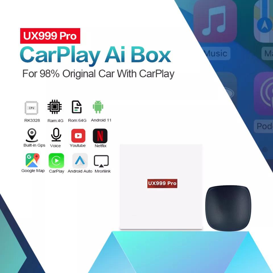 Carplay Ai Box Mini Android Box Apple Car play Wireless Android Auto For Volvo Ford Benz VW Netflix Car Multimedia Play UX999